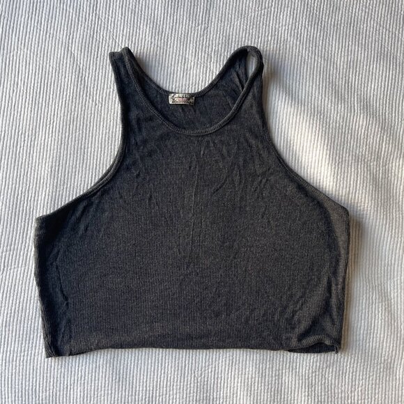 Free People Intimately High Neck Ribbed Crop - Picture 2 of 4